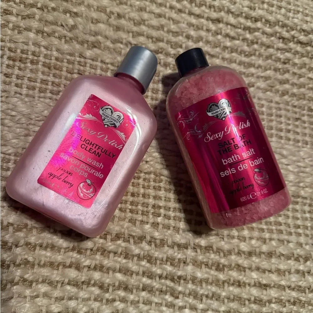 Hard candy Pink Bath Salt and Body Wash Set